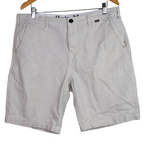Hurley Shorts 36 Mens Striped 100% Cotton Skater Casual Board Light wash